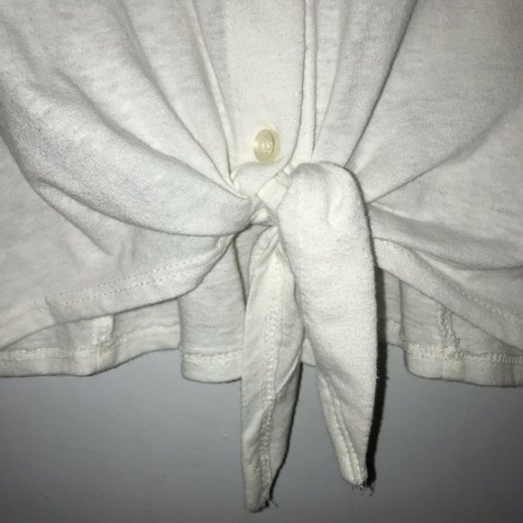 Joe Boxer White Crochet Button Up Crop Top Small S - Picture 4 of 11